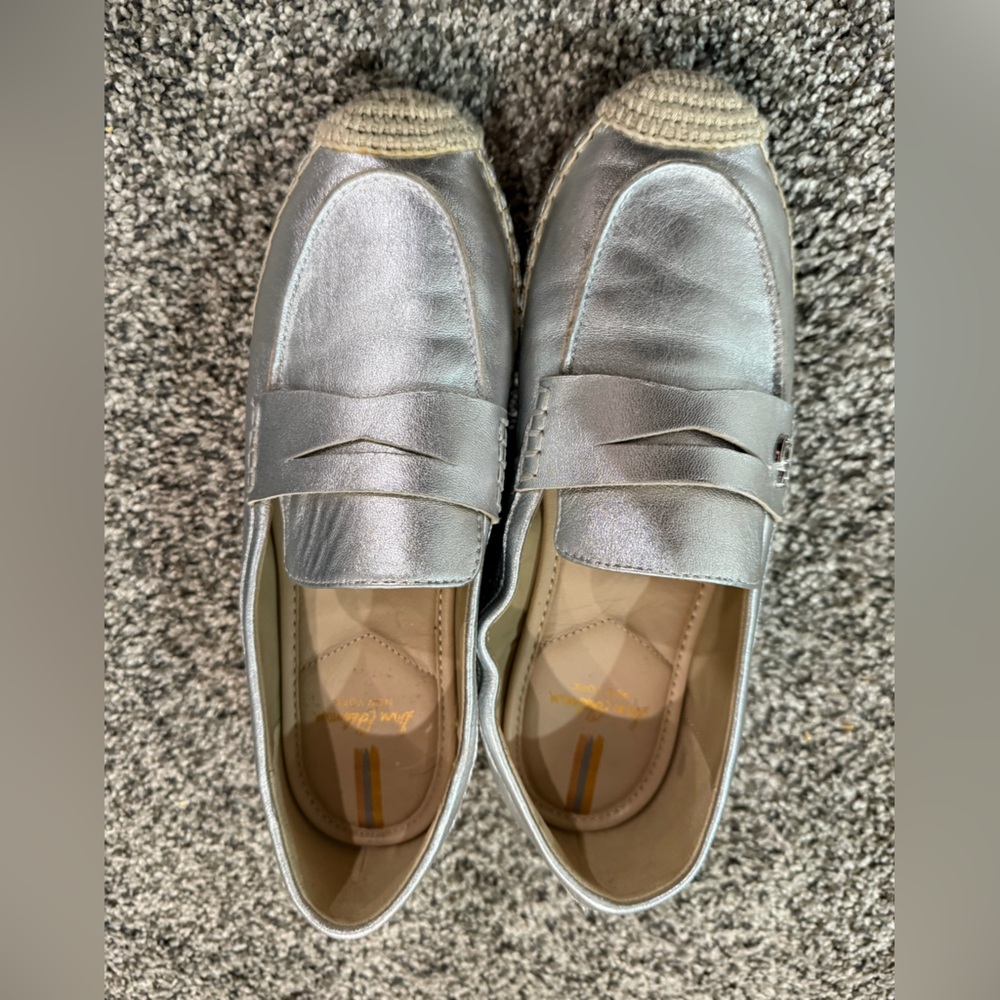 Sam Edelman Kai soft silver metallic espadrille flat loafers, size 7 - Picture 4 of 10